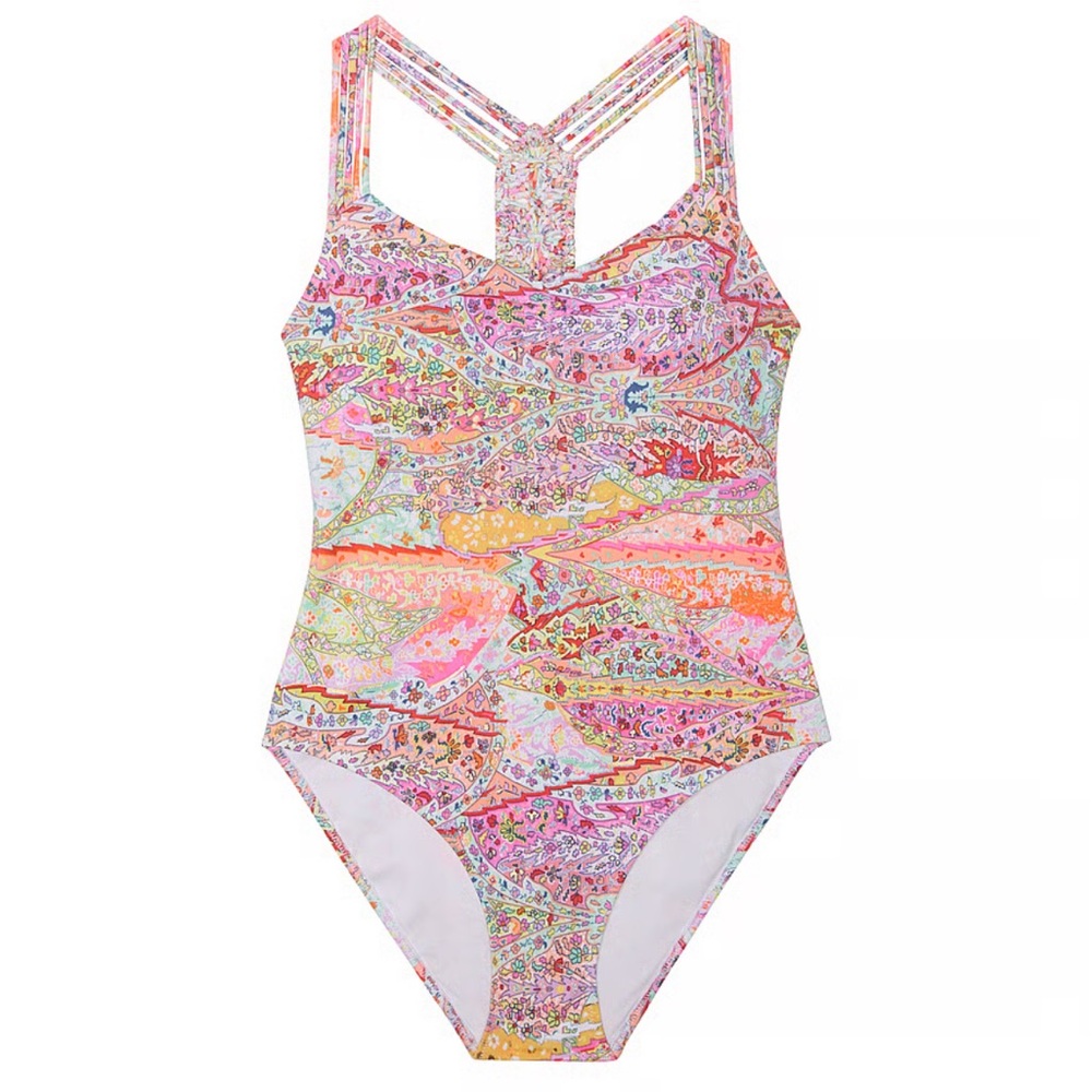 Victoria's Secret Archives Beach Macrame One Piece Shimmer Paisley
